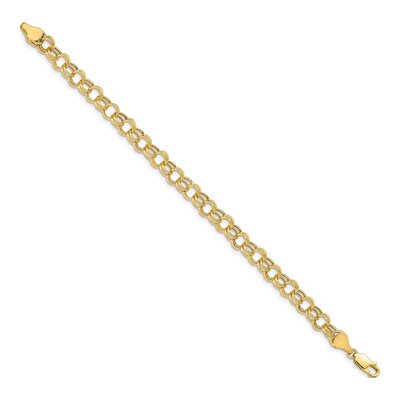 14K Yellow Gold Double Link Charm Bracelet – view 3