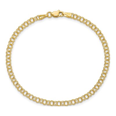 14K Yellow Gold Double Link Charm Bracelet – view 4