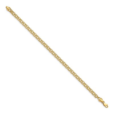 14K Yellow Gold Double Link Charm Bracelet – view 3
