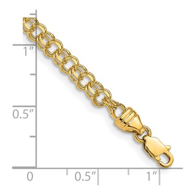 14K Yellow Gold Double Link Charm Bracelet – view 4