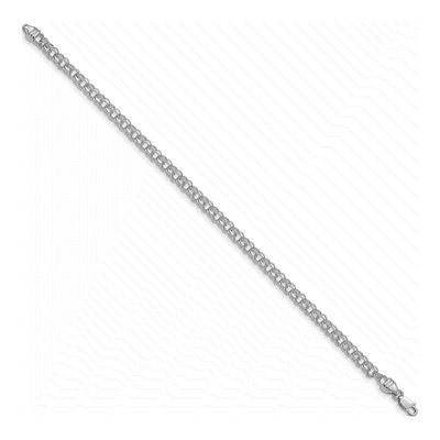 14K White Gold Double Link Charm Bracelet – view 2