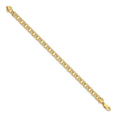 14K Yellow Gold Diamond-Cut Charm Bracelet – view 3