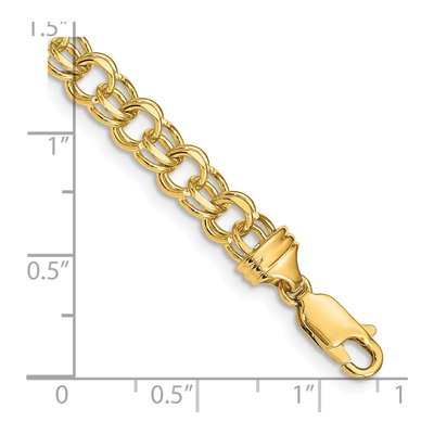 14K Yellow Gold Diamond-Cut Charm Bracelet – view 4