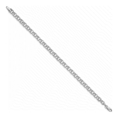 14K White Gold Diamond-Cut Charm Bracelet – view 3