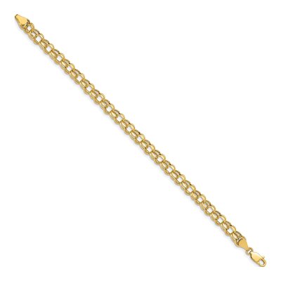 14K Yellow Gold Diamond-Cut Charm Bracelet – view 3