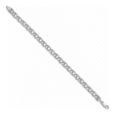 14K White Gold Diamond-Cut Charm Bracelet – view 2
