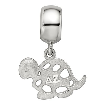 Delta Zeta Sterling Silver Turtle Bead – view 4