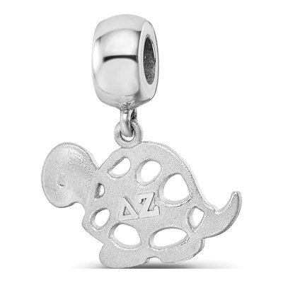Delta Zeta Sterling Silver Turtle Bead