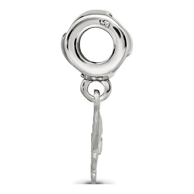 Delta Zeta Sterling Silver Turtle on Heart Bead – view 3