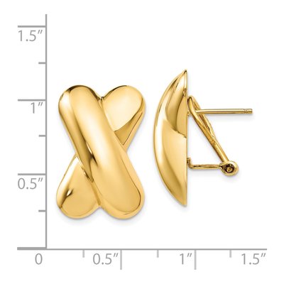 14K Yellow Gold Button Stud Earrings – view 4