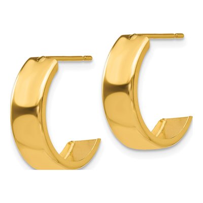 14K Yellow Gold 16mm Hoop Earrings – view 2