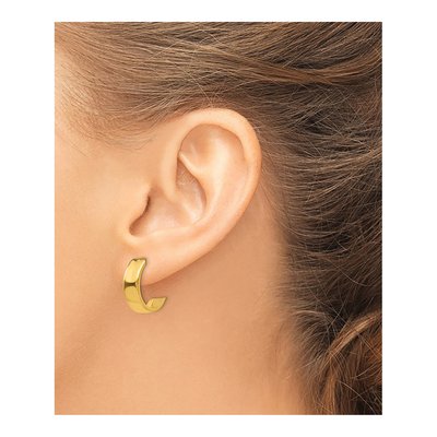 14K Yellow Gold 16mm Hoop Earrings – view 3