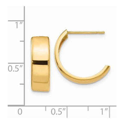 14K Yellow Gold 16mm Hoop Earrings – view 4