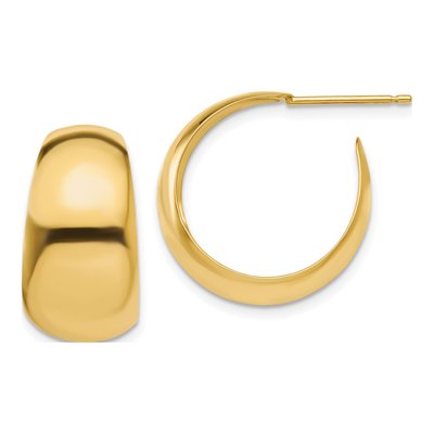 14K Yellow Gold 19mm Small Hoop Earrings
