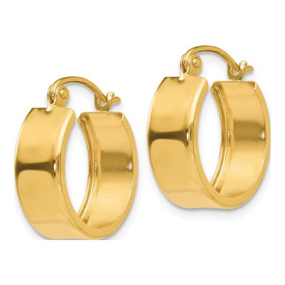 14K Yellow Gold 17mm Hoop Earrings – view 3