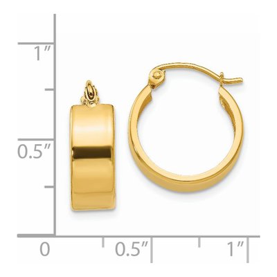 14K Yellow Gold 17mm Hoop Earrings – view 5