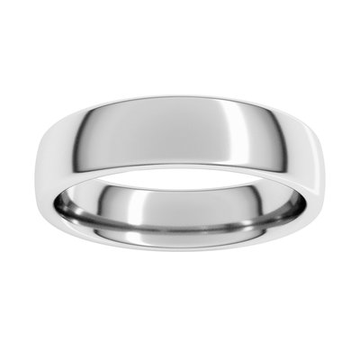 Sterling Silver 5mm Comfort-Fit European Wedding Band – view 4
