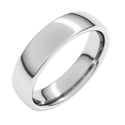 Sterling Silver 5mm Comfort-Fit European Wedding Band