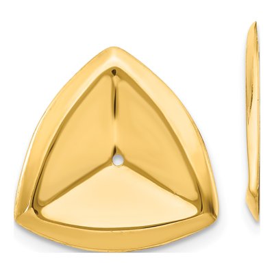 14K Yellow Gold Triangle Earring Jackets