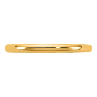 14K Yellow Gold 2mm Domed Comfort-Fit Wedding Band – view 3
