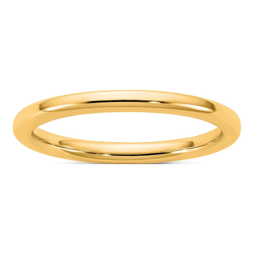 14K Yellow Gold 2mm European Comfort Fit Band Size 4