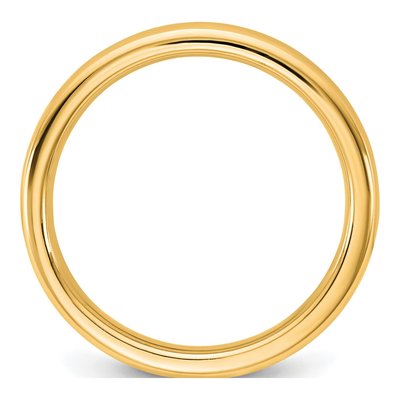 14K Yellow Gold 3mm Domed Comfort-Fit Wedding Band – view 2