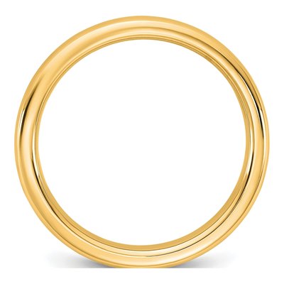 14K Yellow Gold 3.5mm Domed Comfort-Fit Wedding Band – view 2