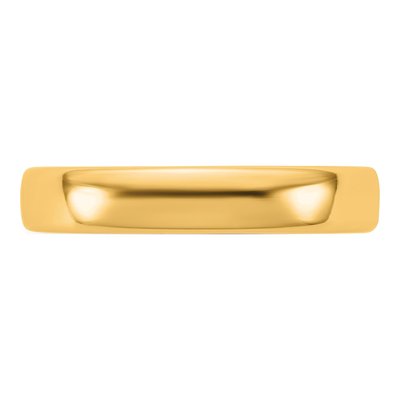 14K Yellow Gold 4mm Domed Comfort-Fit Wedding Band – view 3