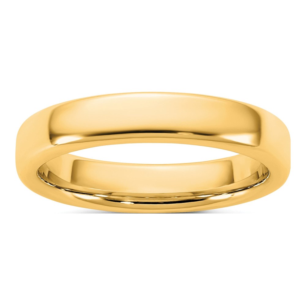 14K Yellow Gold 4mm European Comfort Fit Band Size 4