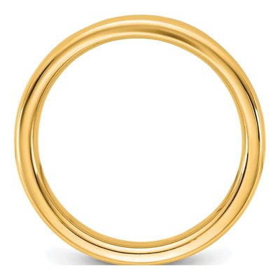 14K Yellow Gold 4.5mm Domed Comfort-Fit Wedding Band – view 2