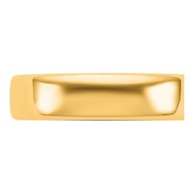 14K Yellow Gold 5mm Domed Comfort-Fit Wedding Band – view 3