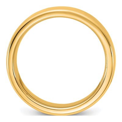 14K Yellow Gold 5.5mm Domed Comfort-Fit Wedding Band – view 2