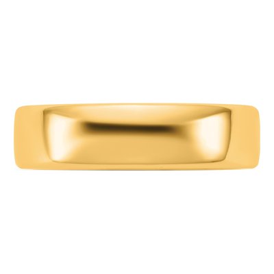 14K Yellow Gold 5.5mm Domed Comfort-Fit Wedding Band – view 3
