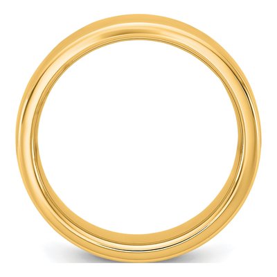 14K Yellow Gold 6mm Domed Comfort-Fit Wedding Band – view 2