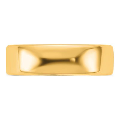 14K Yellow Gold 6mm Domed Comfort-Fit Wedding Band – view 3