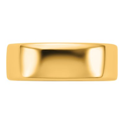 14K Yellow Gold 7mm Domed Comfort-Fit Wedding Band – view 3