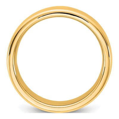14K Yellow Gold 8mm Domed Comfort-Fit Wedding Band – view 2