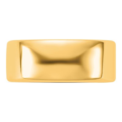 14K Yellow Gold 8mm Domed Comfort-Fit Wedding Band – view 3