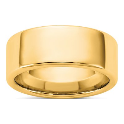 14K Yellow Gold 8mm Domed Comfort-Fit Wedding Band