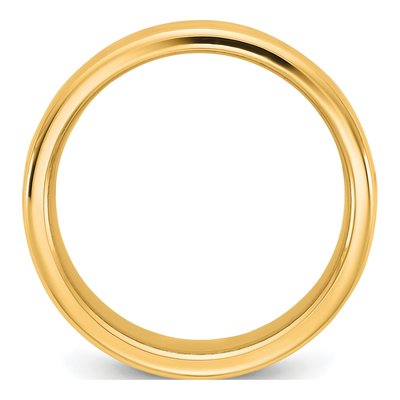 14K Yellow Gold 9mm Domed European Comfort-Fit Wedding Band – view 2