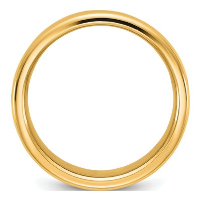 14K Yellow Gold 10mm Domed Sz Comfort-Fit Wedding Band – view 2