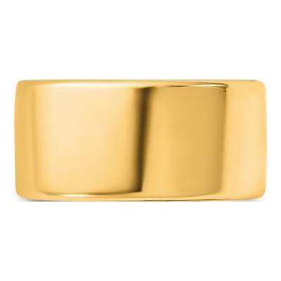 14K Yellow Gold 10mm Domed Sz Comfort-Fit Wedding Band – view 3
