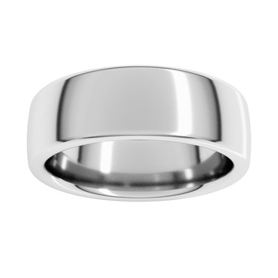 Sterling Silver 7mm Heavyweight Comfort-Fit European Wedding Band – view 3