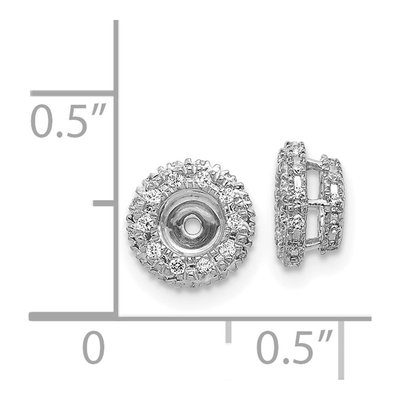 14K White Gold 1/5 ct tw Diamond Circle Earring Jackets – view 4