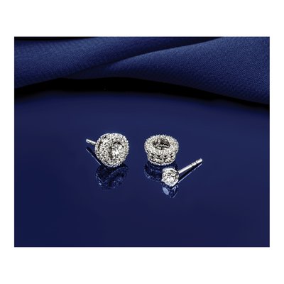 14K White Gold 1/5 ct tw Diamond Circle Earring Jackets – view 5