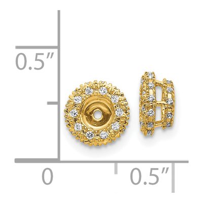 14K Yellow Gold 1/5 ct tw Diamond Circle Earring Jackets – view 3