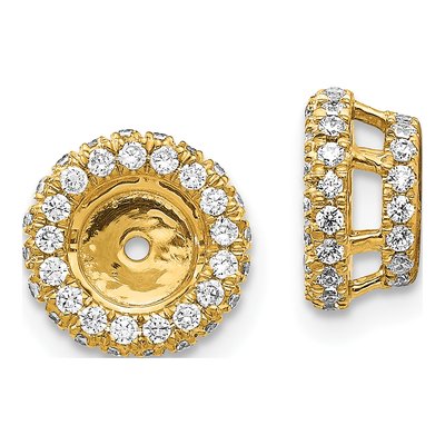 14K Yellow Gold 5/8 ct tw Diamond Circle Earring Jackets