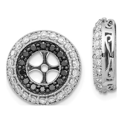 14K White Gold 1 ct tw Diamond Earring Jackets
