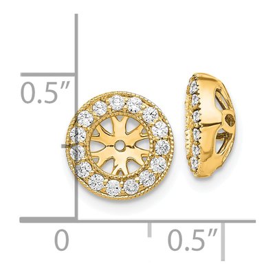 14K Yellow Gold 1/4 ct tw Diamond Circle Earring Jackets – view 3