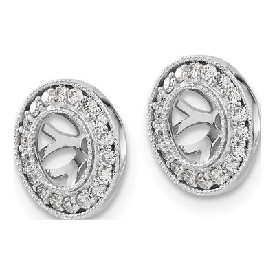 14K White Gold 1/3 ct tw Diamond Circle Earring Jackets – view 3